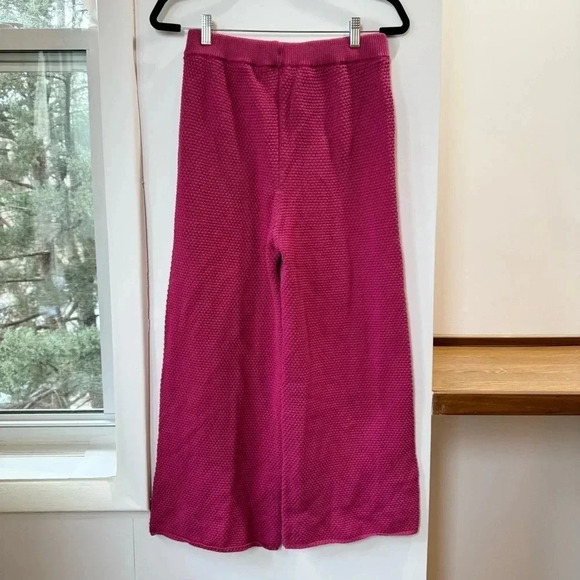 New Free People Hailee Sweater Set Two Piece in Ivory Heather Raspberry Pink - Picture 7 of 13